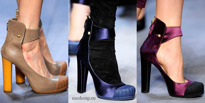 ТУФЛИ FENDI С РЕЗИНОВЫМ МЫСКОМ